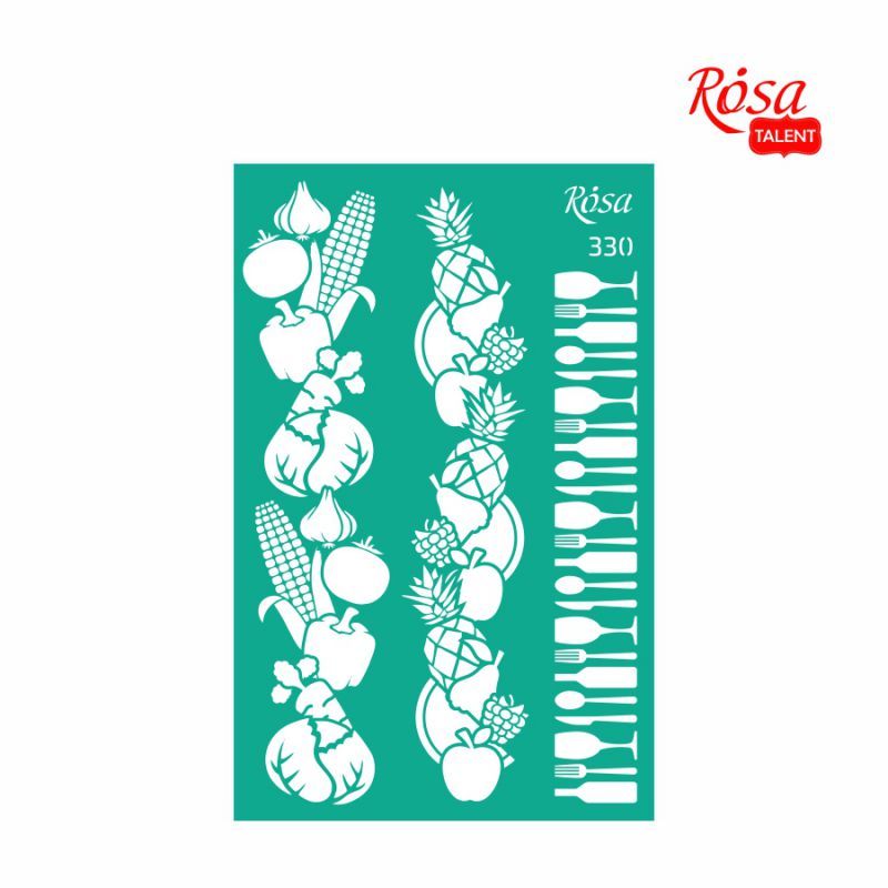 Трафарет самоклеящийся Бордюрный 13*20 см №330 "Recipe book", Rosa Talent