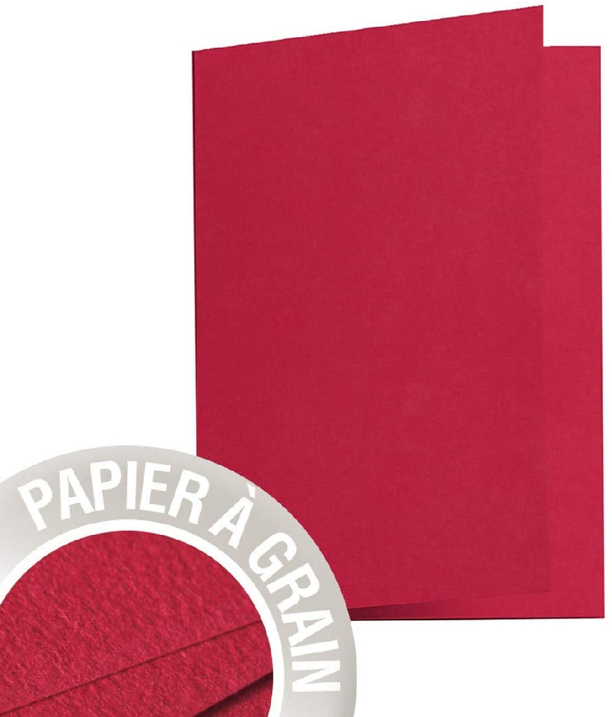 Заготовка для открыток сложенная зернистая Pollen 110*155 мм/210 г, Cherry/Вишнёвый, 28658C
