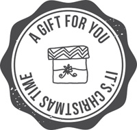 Штамп дерев`яний d=3,5 см "A gift for you it`s christmas time" (Christmas), WE7005 ТМ "Woodies"