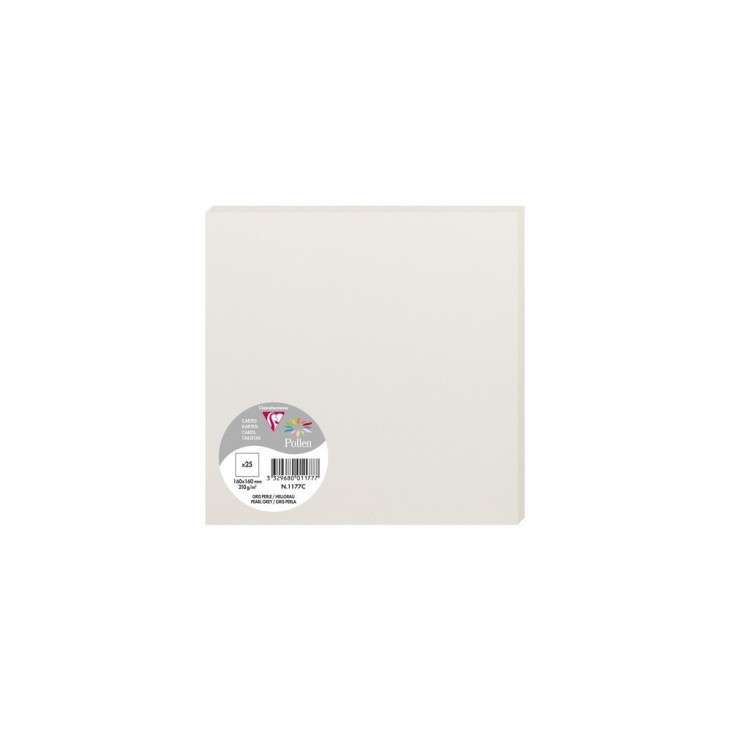 Заготовка для открыток Pollen 160*160 мм/210 г, Pearl grey/Жемчужно-серый, 1177C 
