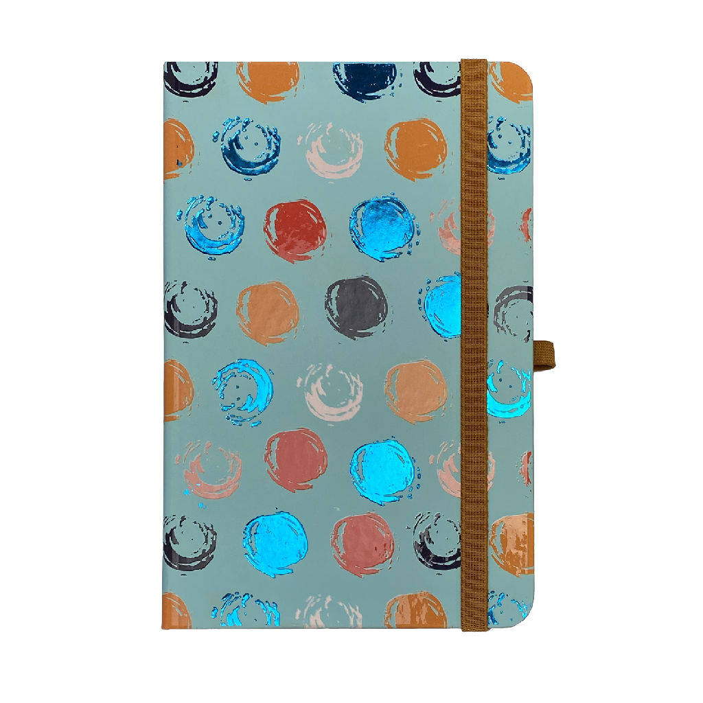 Книжка записна Trendy на гумці, 136х207мм, 96 арк., кліт., офсет, бірюзова, BM.255111-06