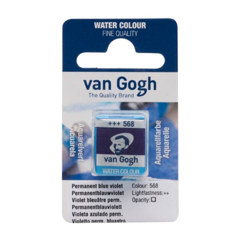 Фарба акварельна Van Gogh 568 Перм. синьо-фіолетовий, кювета, Royal Talens