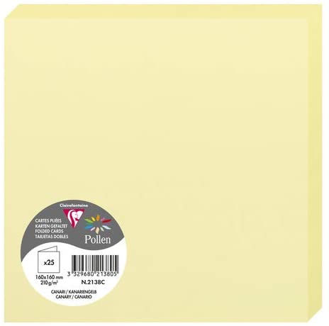 Заготівка д/листівок складена Pollen 160*160 мм/210 г, Canary/Канарковий, 2138C