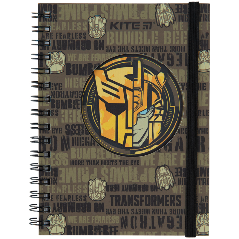 Блокнот А6, 80 арк."Transformers", вирубка, спіраль, TF23-229