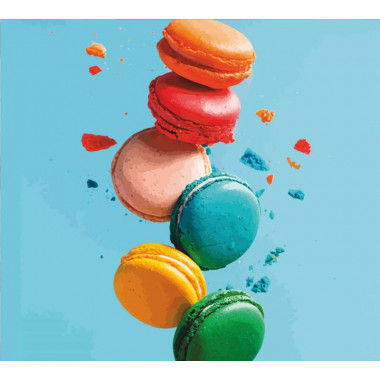 Набір-стандарт, картина за номерами "Macarons" 35*45 см, Rosa Start