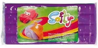Пластилін "Softy" на восковій основі 0,5кг, фіолетовий, DR-SO0870500900 1