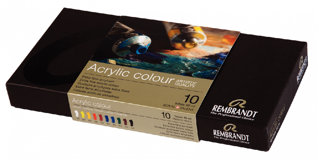 Набір акрилових фарб Rembrandt, 10x40ml, карт.коробка,Royal Talens