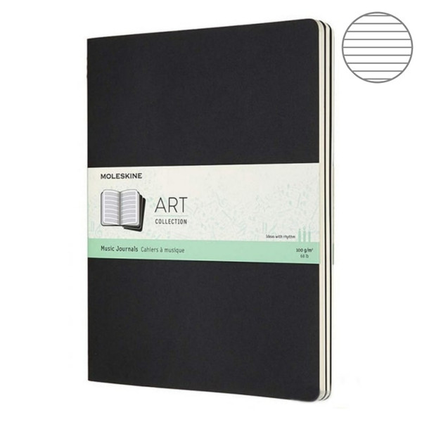Записник Чорний великий для нот, Moleskine Art Cahier, ARTMUS4