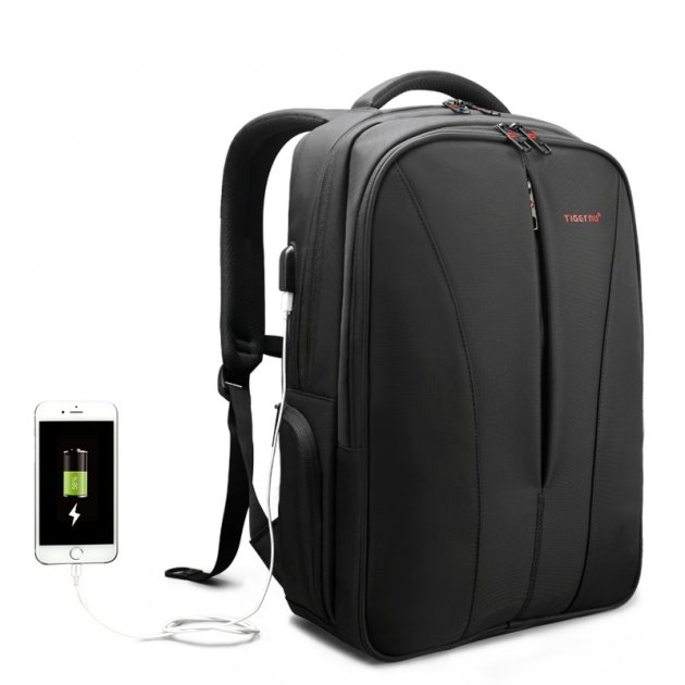 Рюкзак 15.6" USB Black, T-B3220 Tigernu
