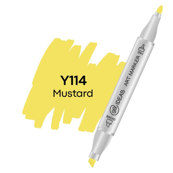Маркер двосторонній Гірчиця, Y114, 99IDEAS