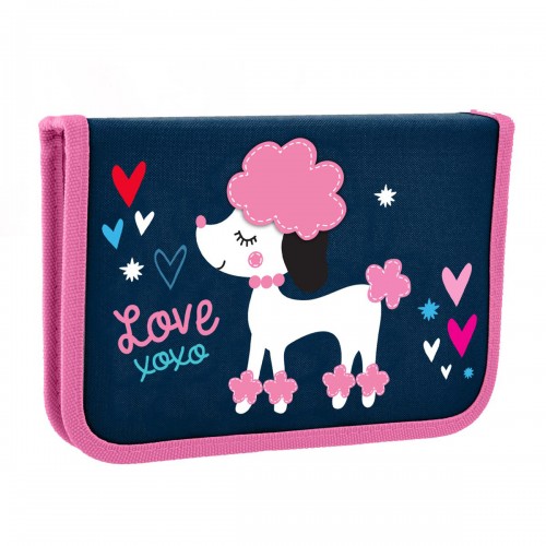 Пенал жесткий одинарный без клап. 1В HP-02 "Love xoxo", 532819