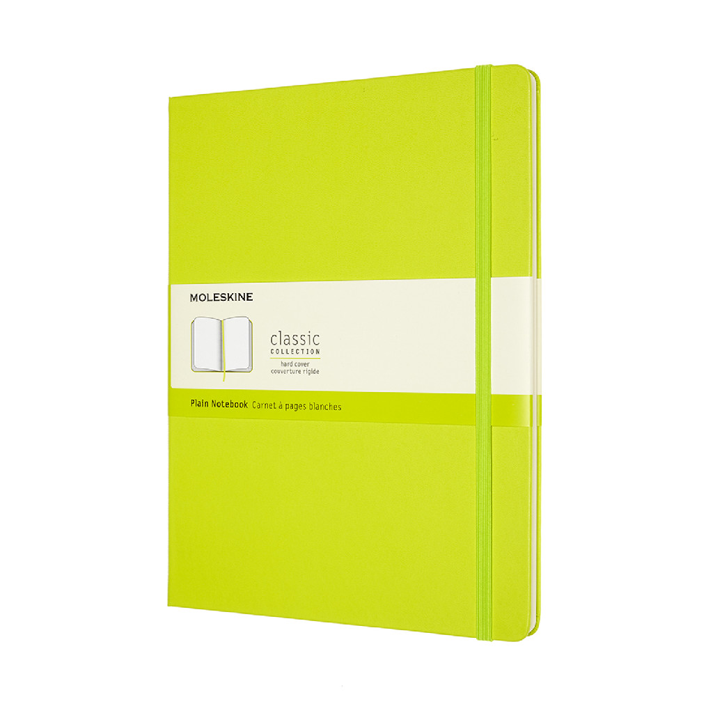 Блокнот Лимонный Зеленый большой нелинов, Moleskine Classic, QP092C2