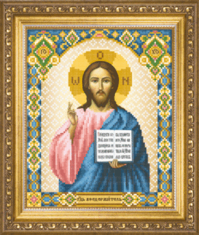 Схема для вишивання бісером ікони СБИ-1008 "Господь Вседержитель" 17,7*21,7 см ТМ "Чарівна мить"