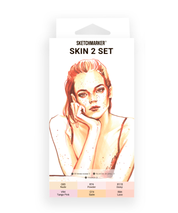 Набор маркеров SketchMarker Skin 2, 6 шт, SM-6SKIN2 2