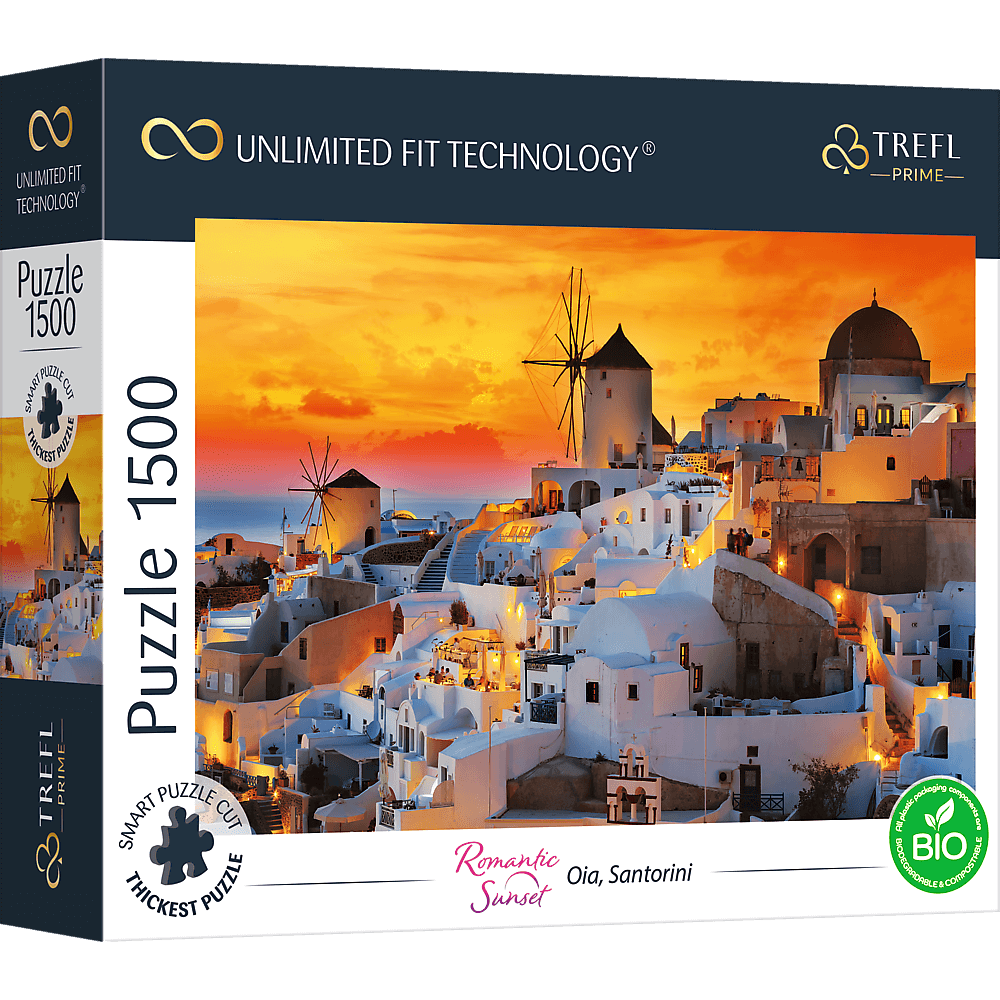 Пазл "1500 UFT" - Романтичний захід сонця: Ія, Санторіні, Trefl, 26195