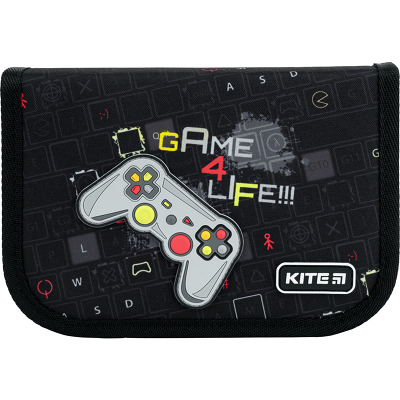 Пенал Kite 622 Game 4 Life, 1 від., 2 відв., з наповненням, K22-622H-4