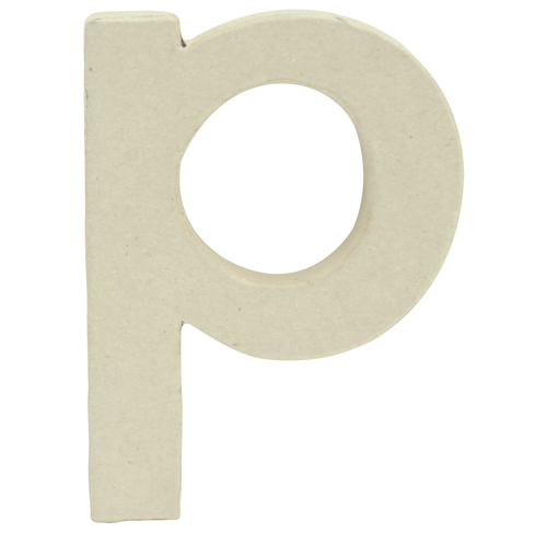 Заготовка из папье-маше Буква-крафт "p" 1,5*8,5*12 см, AC828C ТМ "Clairefontaine"