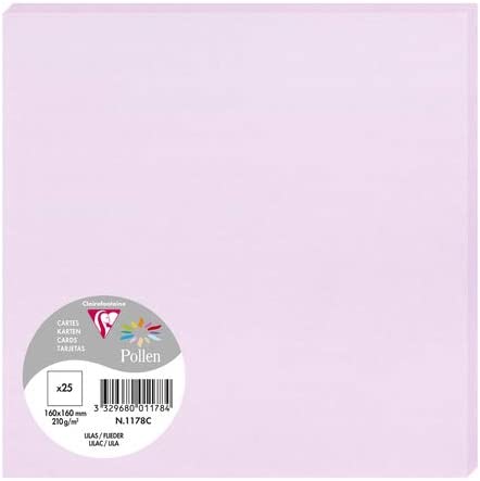 Заготівка для листівок Pollen 160*160 мм/210 г, Lilac/Бузковий, 1178C