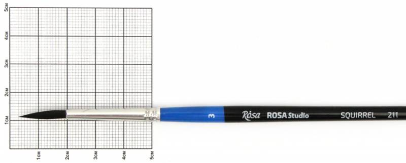 Білка кругла 211 №3, к.р. пензель, Rosa Start 1