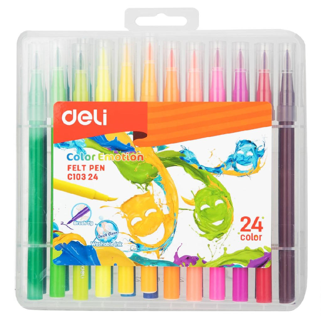 Фломастери Deli EC10324 Color Emotion 24 кол. (70624) 