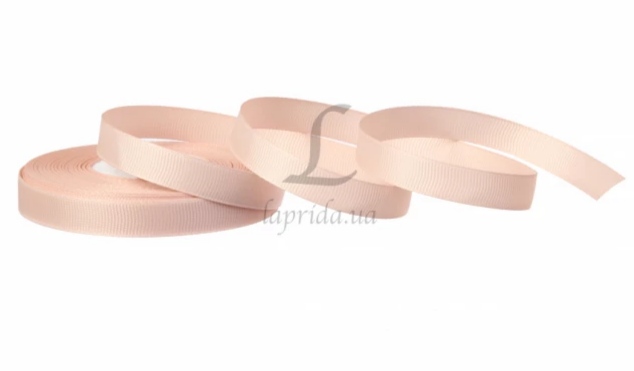 Стрічка репсова 1,2 cм-18 м, GX-213 персик