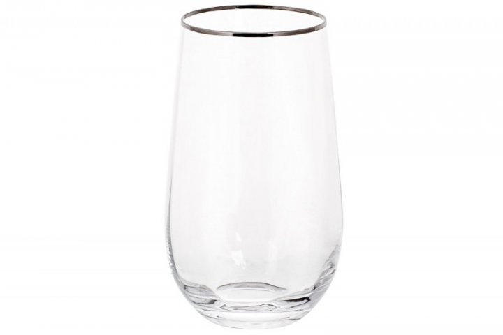 Стакан с серебряным кантом "Monica" 600 мл, 579-219