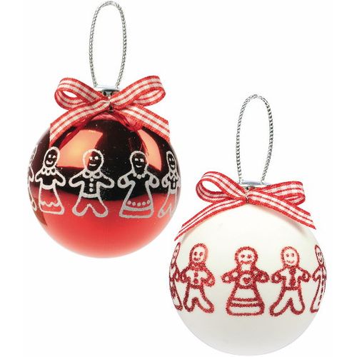 Ёлочное украшение Шар "Mon Premier Noel" 6,5 см с единорогом сверху, белый, 76020