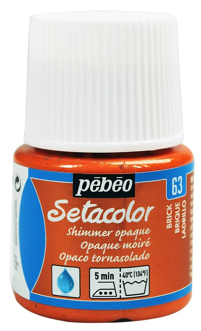 Фарба для світлих тканин Setacolor 45 мл непрозора блискуча, цегельно-червона, 295-063 Pebeo