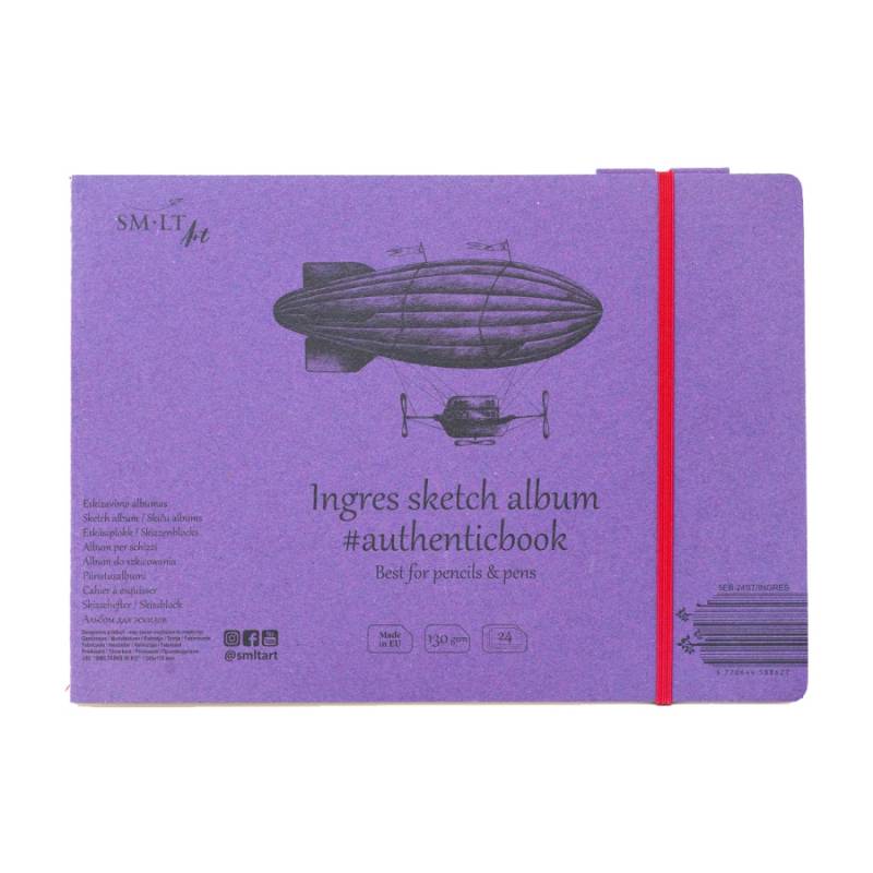 Альбом для ескізів А5 Authentic 24 арк., 130 г/м2, білий папір, Smiltainis