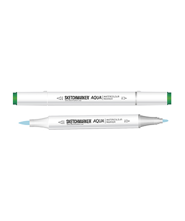 Маркер акварельный двухсторонний SKETCHMARKER Aqua Pro Зелёный свежий, SMA-FRGR 4