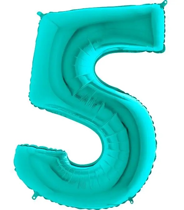 Куля повітряна 40" Цифра 5 металік Тіффані Ф, 3207-1112