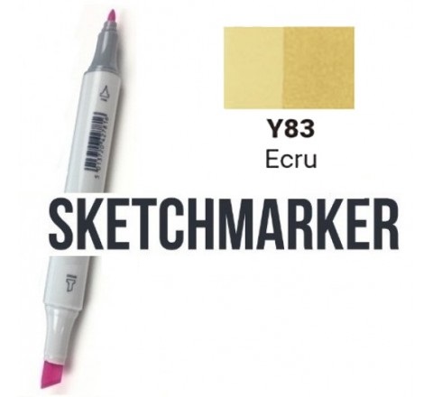 Маркер SKETCHMARKER, 2 пера: долото и тонкое, Ecru - Экрю, SM-Y83 3