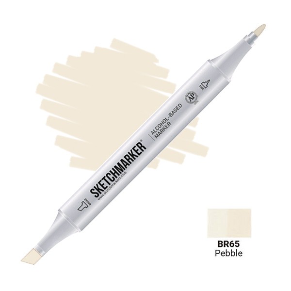 Маркер SKETCHMARKER, 2 пера: долото и тонкое, Pebble - Галька, SM-BR65