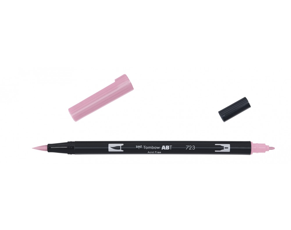 Маркер-блендер двухсторонний ABT BrushPen ABT-723, розовый ТМ "Tombow"