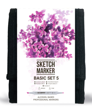 Набір маркерів SKETCHMARKER Basic 5/Базові відтінки 5, 12 шт+сумка органайзер, SM-12BAS5 2