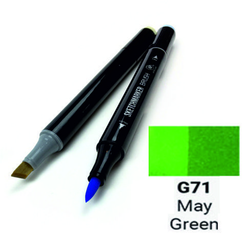 Маркер двусторонний SKETCHMARKER Brush Майский зеленый, SMB-G71 3
