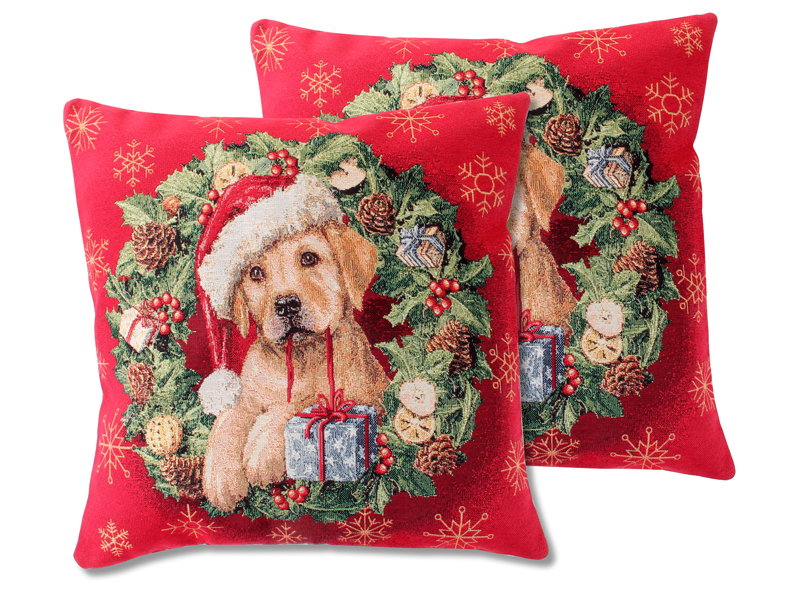 Наволочка гобеленова "Dog style" 45*45 см, з люрексом, 716-126 Lefard