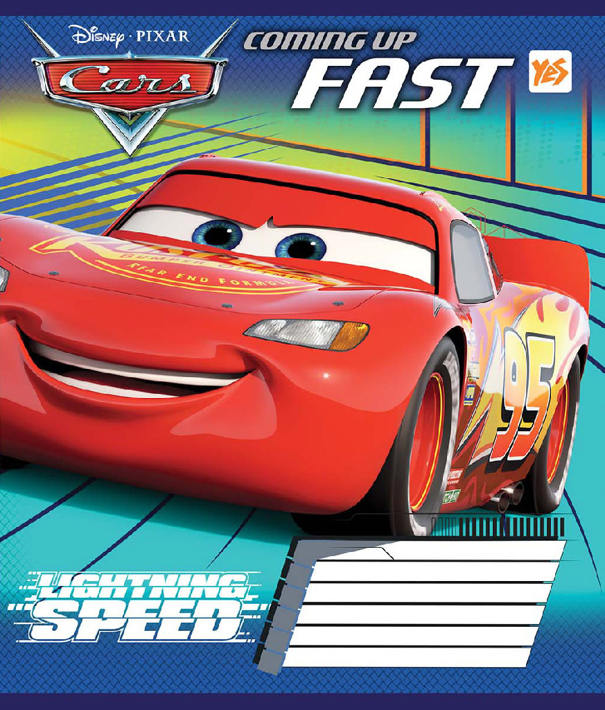 Зошит 12 кос. без д/л YES Cars Fast-18, 761458 (5948)
