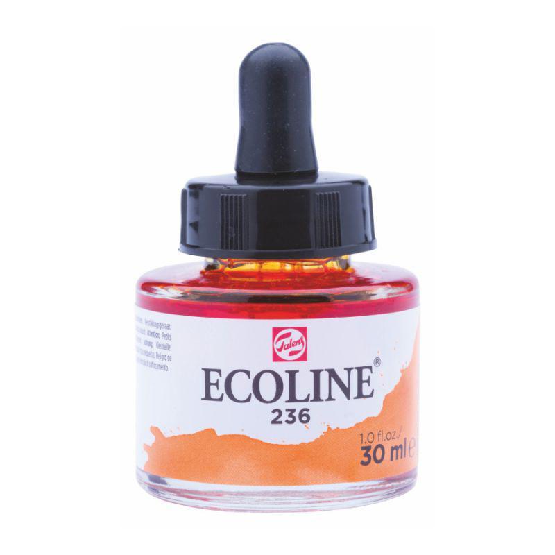 Фарба акварельна рідка Ecoline, (236), Помаранчова світла, 30 мл, Royal Talens