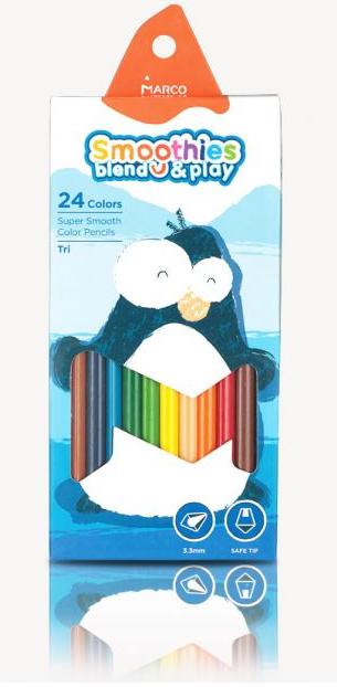 Олівці 24 кол. Smoothies b&p, 2150-24CB, Marco