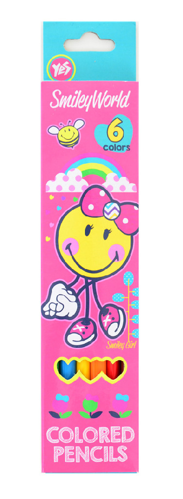 Олівці 6 кол. "Smiley World"(pink), 290399