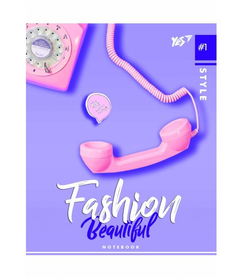 Зошит В6/144 кл. YES пл. обкл. Fashion beautiful, 681308
