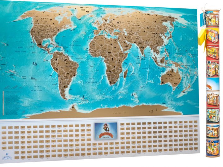 Скретч карта My Map Flags edition, 88*63 см (англ. язык) ТМ "My Gift"
