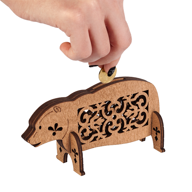 Заготовка-копилка для декорирования "Собака" 11*6 см, FLC-017 (3D)