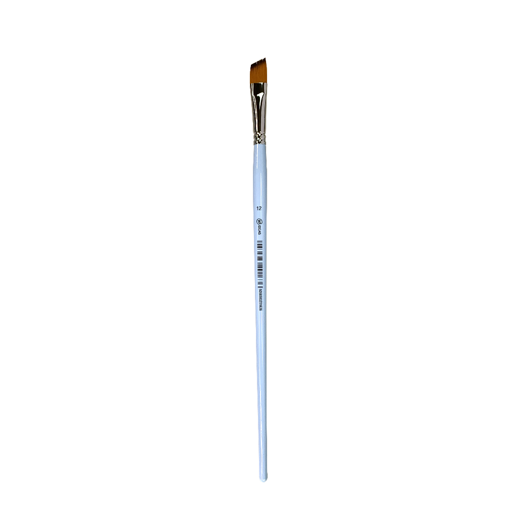 Пензель Синтетика плоска кутова 6604G №12, довга ручка, 6604G12, 99IDEAS