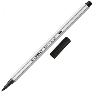 Ручка Stabilo Pen 68 brush 46 black, 14.2482