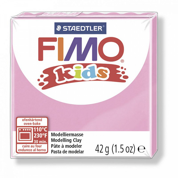 Пластика Fimo kids, рожева світла, 42 г 1