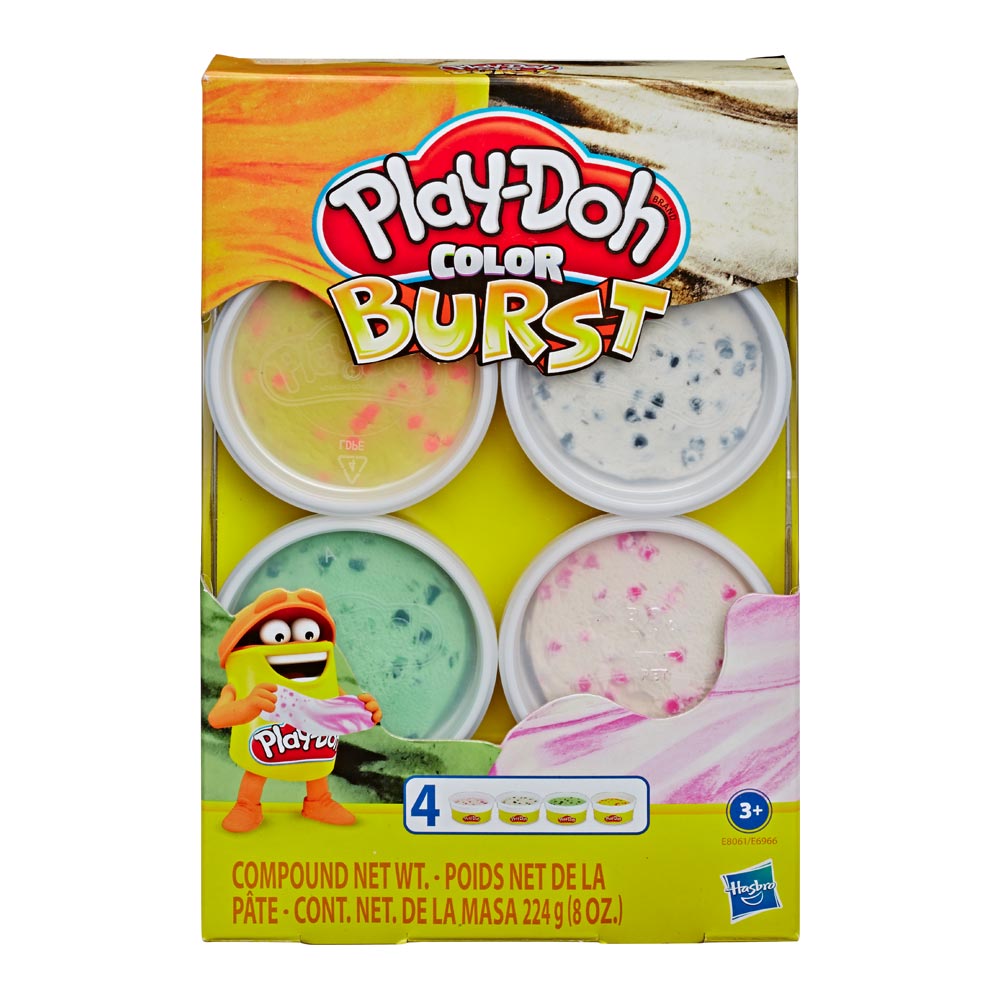 Набор из 4 баночек "Цветной взрыв" пастель, PLAY DOH, E6966_E8061