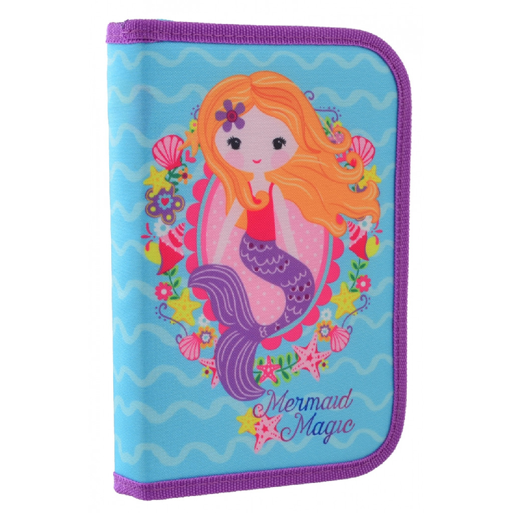 Пенал твердый одинарный с клап. HP-03 "Mermaid", 20,5*13*3,2, 532043