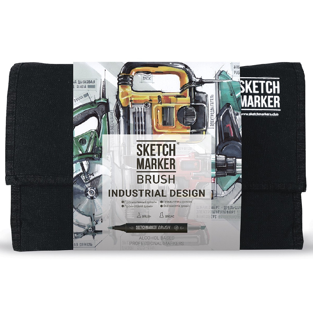 Набор маркеров SKETCHMARKER Brush "Промышленный дизайн" 24 шт, SMB-24IND